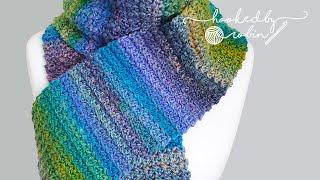 QUICK & EASY Crochet Scarf!  ONE ROW REPEAT 