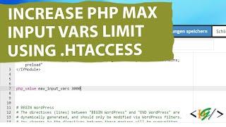 How to Increase PHP Max Input Vars Limit using .Htaccess File in Website | PHP | HTML