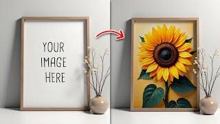 FREE  - Picture Frame Mockup PSD (smart object) for Etsy