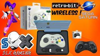 Retro-bit's White and Black 2.4ghz Wireless Sega Saturn Pads