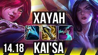 XAYAH & Zyra vs KAI'SA & Leona (ADC) | 11/0/3, 6 solo kills, Legendary | NA Grandmaster | 14.18