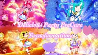 Delicious Party PreCure Transformations in Gacha Club (DePaPre)
