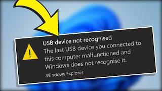  How To Solve USB Device Not Recognized Fix On Windows 11