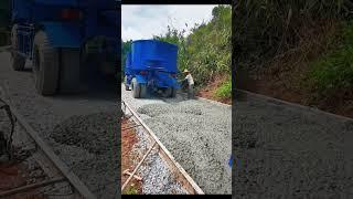 The Best Craftsmanship in Rural Road Concrete Pouring#road #concrete #crafttools #craft #crafts