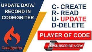 Edit Data in CodeIgniter ||CodeIgniter Tutorial 2020 || CodeIgniter Tutorial for Beginners