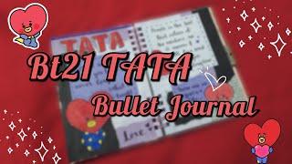 BT21 TATA Journal // Journal with me // BT21 bullet Journal #shorts #journal #scrapbooking