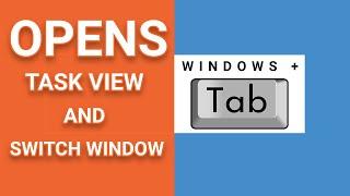 Open task view to switch the application windows using shortcut key