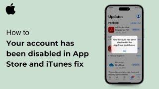 Your account has been disabled in App Store and iTunes fix ( iOS ) 2024