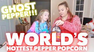 SWEET VS SPICY CHALLENGE / THE WORLD'S SPICIEST POPCORN | Bryleigh Anne