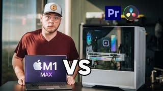 M1 Max Macbook Pro VS $3500 Custom Build PC (RTX 3070) / Premiere Pro and Resolve Render Tests