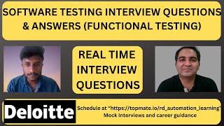 Software Testing Interview Questions and Answers | RD Automation Learning