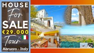 €29K Cheap property a few km from the sea for sale in Italy, Abruzzo | Terrace view sea and hills