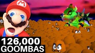 Can You Beat Super Mario 64 if 126,000 Goombas Try To Stop You?