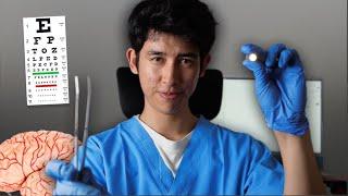 [ASMR] Real Hospital Cranial Nerve Exam *ridiculously detailed* (4K)