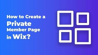 How to Create Private Member Page in Wix? | Wix Tutorials