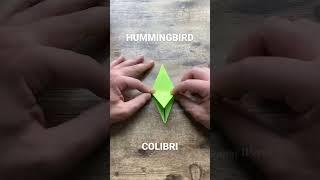 HUMMINGBIRD PAPER ORIGAMI TUTORIAL | HOW TO MAKE EASY COLIBRI ORIGAMI BIRD | DIY HUMMINGBIRD