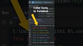 How to Print Color Texts in terminal #python #programming #coding