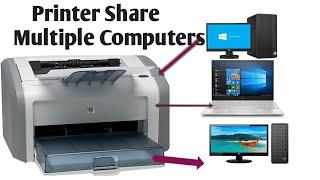 How to Printer share Multiple Computers and Leptp ! Printer ko  computer par share kese kare