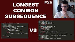 Longest Common Subsequence - Recursive and Iterative DP (LeetCode Day 26)