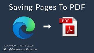 How to Save a Web Page as PDF in Microsoft Edge