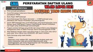 Syarat Dokumen Daftar Ulang Jalur Prestasi di  SMA - PPDB Jateng 2024/2025