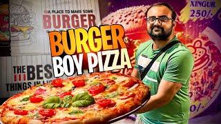 Burger Boy Pizzas Special Cheesy Flavors of Kabab Crust pizza with Heavy Cheese Burger Boy Sadiqabad