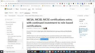 MSCA, MSCD and MSCE Certs Retired On January 31, 2021