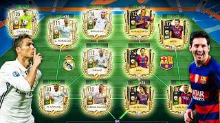 Real Madrid X Barcelona - All Time Best ElClásico Squad Builder! FIFA Mobile