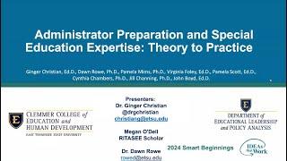 Administrator Preparation and Special Education Expertise: Theory to Practice