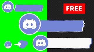 Discord logo, Lower Thirds, button  animation Green Screen || free download
