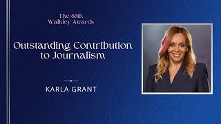 Karla Grant - Outstanding Contribution to Journalism acceptance speech.