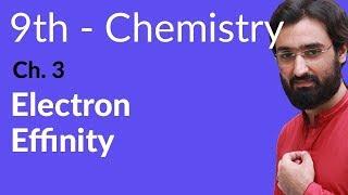 Matric part 1 Chemistry, Electron Affinity - Chemistry Chapter 3  - 9th Class Chemistry