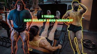 I Tried SAM SULEK's Legs Workout and Pre Workout Meal 