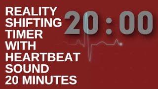 Heartbeat sound for shifting 20 minute countdown timer | Human heartbeat sound | sleep vídeo