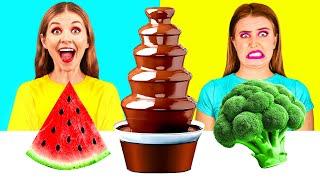 Chocolate Fountain Fondue Challenge | Crazy Challenge by TeamTeen