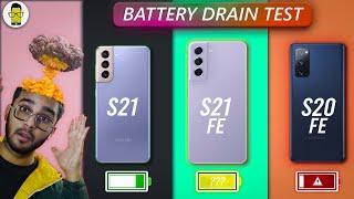 Galaxy S21 FE 5G Battery Drain Test | Versus Galaxy S20 FE 5G and Galaxy S21 5G