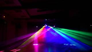 Show lumineux Laser multicouleur et Lyres beam 7r