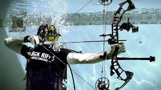 Compound Bow Fired Underwater - Slowmo Archery