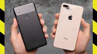 Google Pixel 2 XL vs iPhone 8 Plus Drop Test!