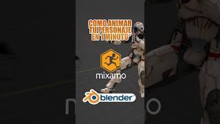 Como Animar Tu Personaje en 1 Minuto #blender #3d #tutorial #mixamo #animation