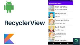 Android Kotlin RecyclerView Tutorial with Example