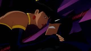 Batman and Superwoman kiss