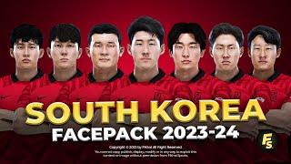 South Korea NT Facepack Season 2023/24 - Sider and Cpk - Football Life 2024 and PES 2021