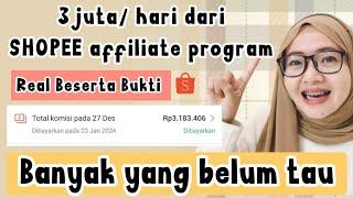 CARA DAPET BANYAK KOMISI DARI SHOPEE  AFFILIATE 3 JUTA / HARI DARI SHOPEE AFFILIATE