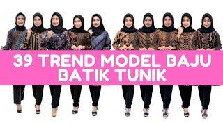 TREND MODEL BAJU TUNIK BATIK (MOTIF TERBARU 2021)