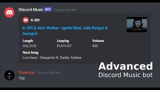 Advanced discord music bot using python and lavalink