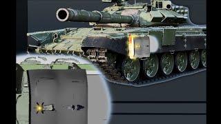 T-72B3 side Kontakt-5 vs APFSDS | OFL-105-F3 | Armor Penetration Simulation