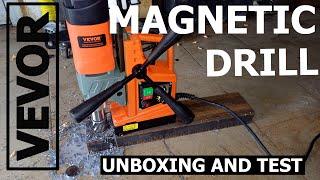 VEVOR MAGNETIC DRILL, UNBOXING , WIERTARKA MAGNETYCZNA VEVOR UNBOXING AND TEST.