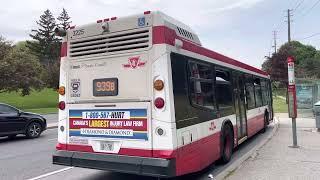 939B Finch Express TTC Nova LFS Bus #3225 Departing the Bus Stop at Finch East & Leslie St 5/19/2023