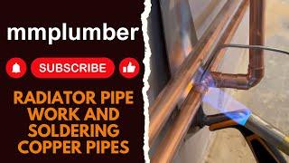 Radiator pipework and soldering copper pipes